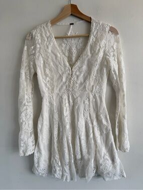 free people white long sleeve dress Lace Floral Mini Put on a long sleeve number or a sleeve Free People Primrose Long Sleeve